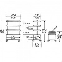 Hazet  167-3 166N節省運輸空間工廠車間設備工具推車