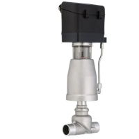 Schubert & Salzer 7025衛生型角座控制閥，帶有集成數字定位器