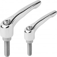 KIPP可調式手柄外螺紋英寸公制高光鍍鉻不銹鋼K0123_HV