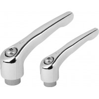 KIPP K0123_HV英寸公制鋼件 可調式手柄夾緊桿內螺紋