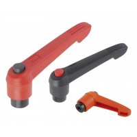 KIPP K0269內螺紋按鈕插件氧化鋼可調節塑料手柄