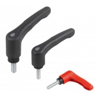 KIPP安全功能英寸公制可調節塑料手柄K1553外螺紋