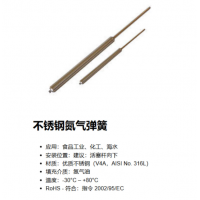 Weforma 不銹鋼氮氣彈簧，應用于食品工業、化工、海水行業